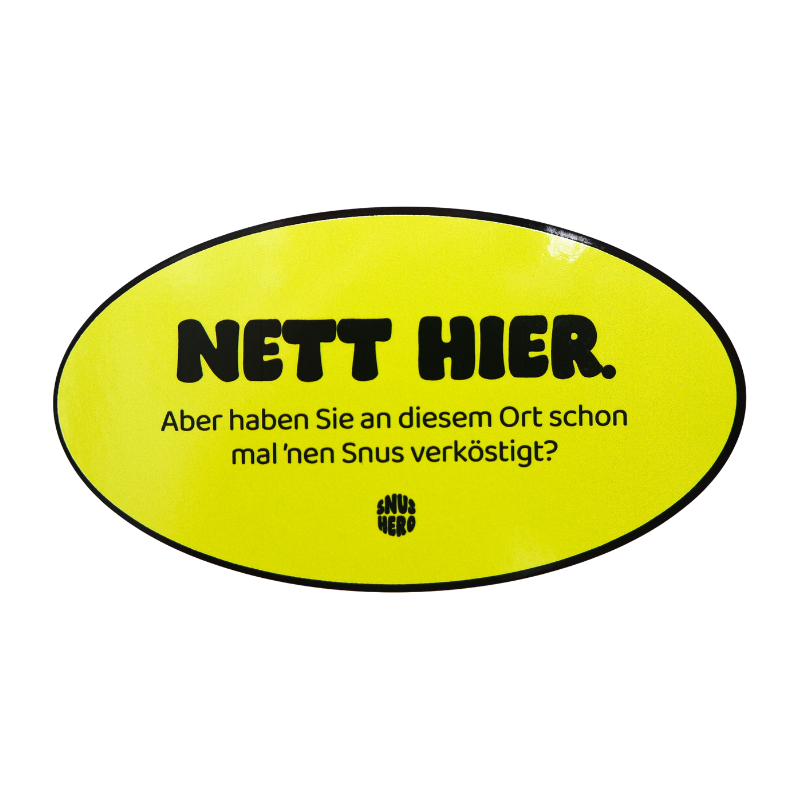HeroSticker Nett Hier